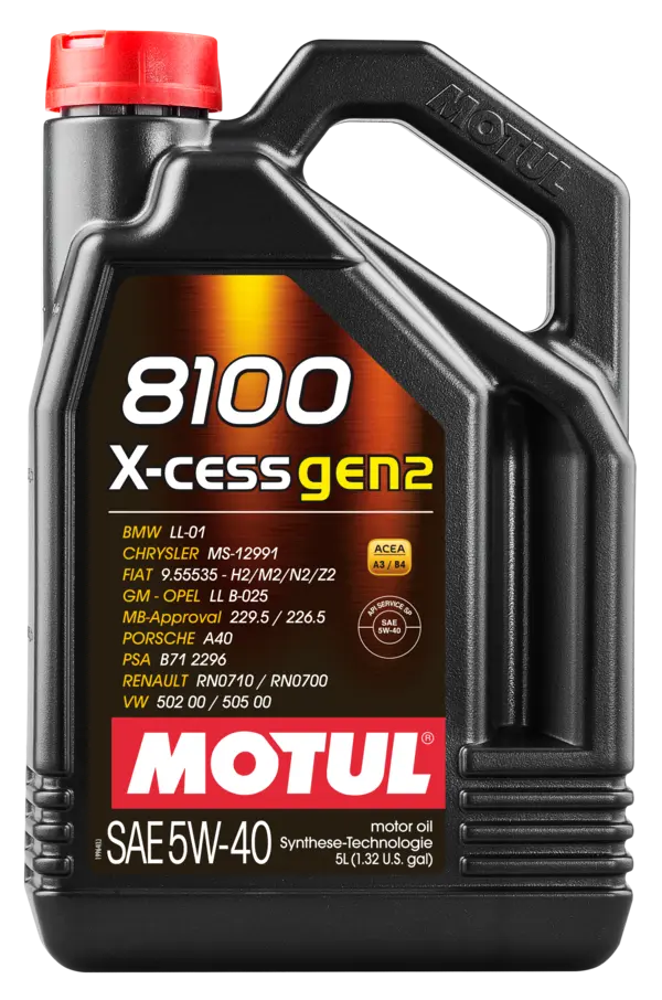Motul 8100 X-Cess Gen2 5W-40, 5 Liter